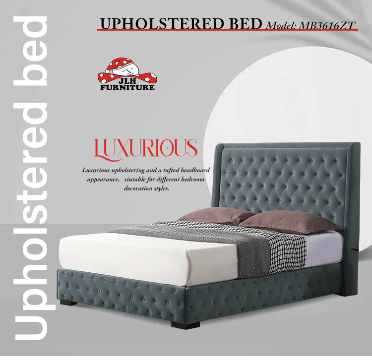 JLH Mattress Best wood upholstered bed manufacturers for bedroom