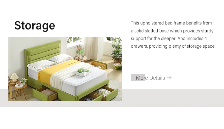 JLH Mattress China green upholstered bed Supply for bedroom