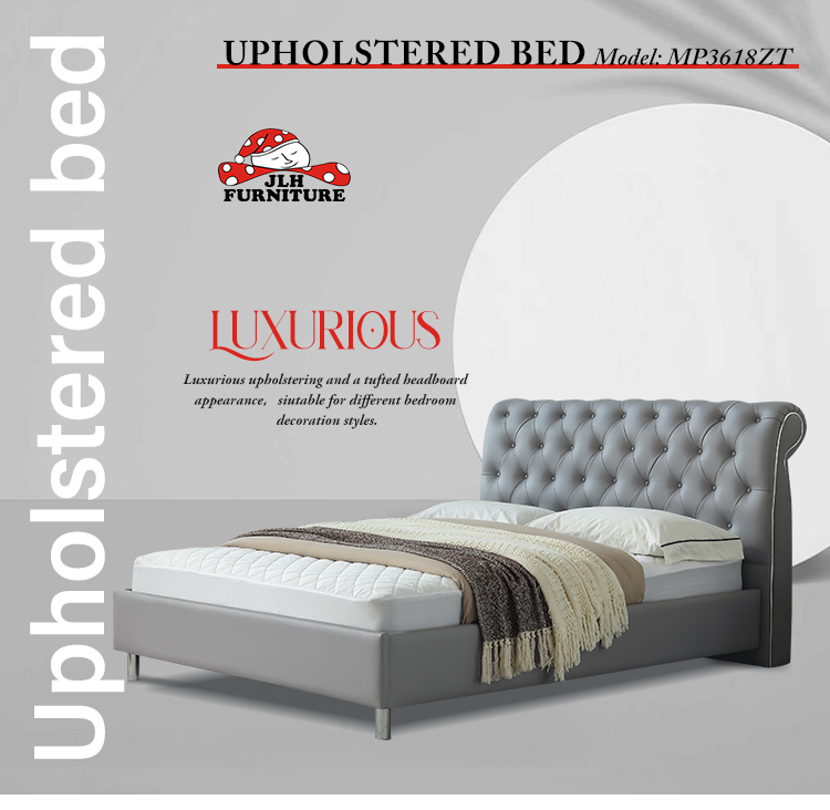 product-JLH-MB3618ZT | Luxuriously comfortable leather bed with a generously cushioned headboard-i