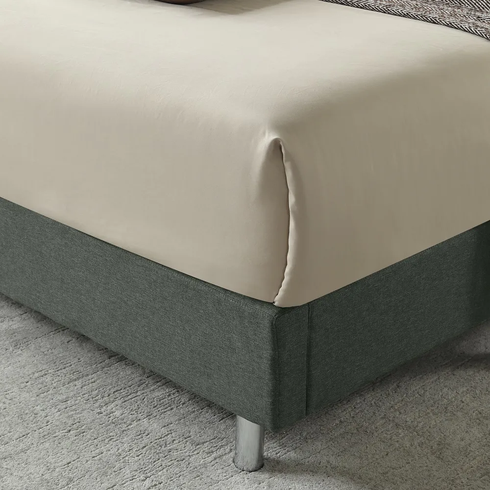 MB3506ZT |  2022 Minimalist Line-shaped upholstered bed for adult drak green