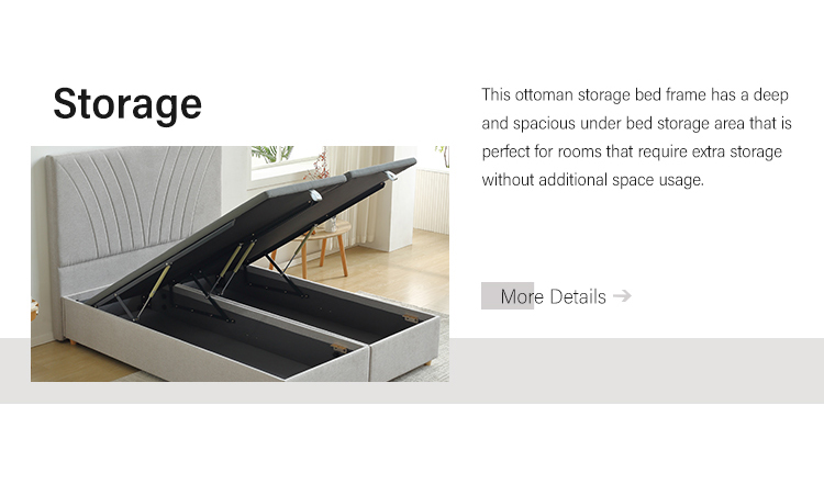 product-MB3612ZT | Modern Storage Design Line-Shape Upholstered Bed for Hign End Market-JLH-img