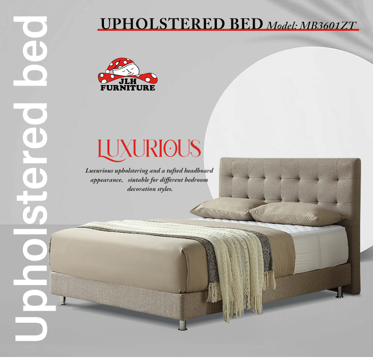 JLH Mattress upholstered headboard full bed company delivered easily-1
