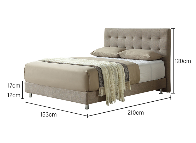 JLH Mattress upholstered headboard full bed company delivered easily-7