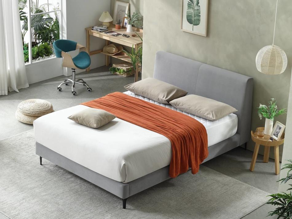 MB3630ZT Simple Light grey upholstered bed for adult