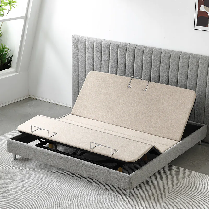 MB3656ZT Berlin Bed Modern Upholstered Platform Bed With Channel Extended Headboard