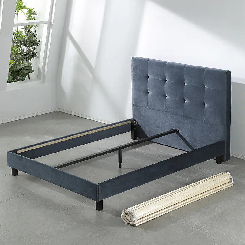 Quality Modern Upholstered Bed One-Min Assembled Manufacturer MB3658ZT