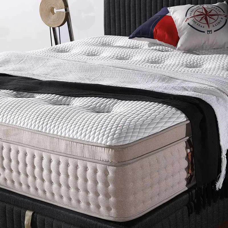 2018 Beautiful Design Hand Tufted Mattress Gel Memory Foam Double Layers Pocket Spring Mattress With High Quality Knitted Fabric