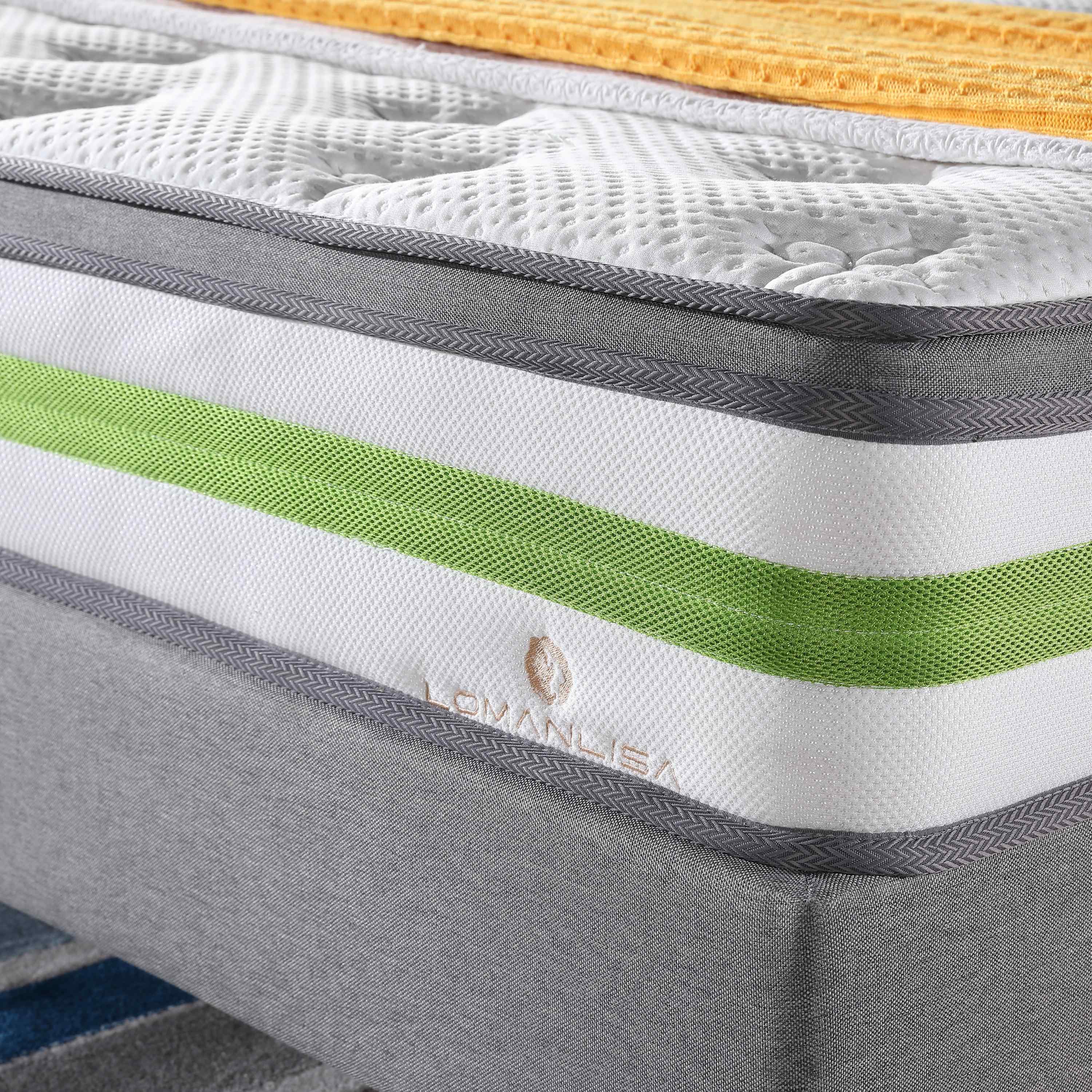 JLH Euro Top Design Cooling Bamboo Fabric Anti-Mite Mattress with Convoluted Foam Best value mattress image1