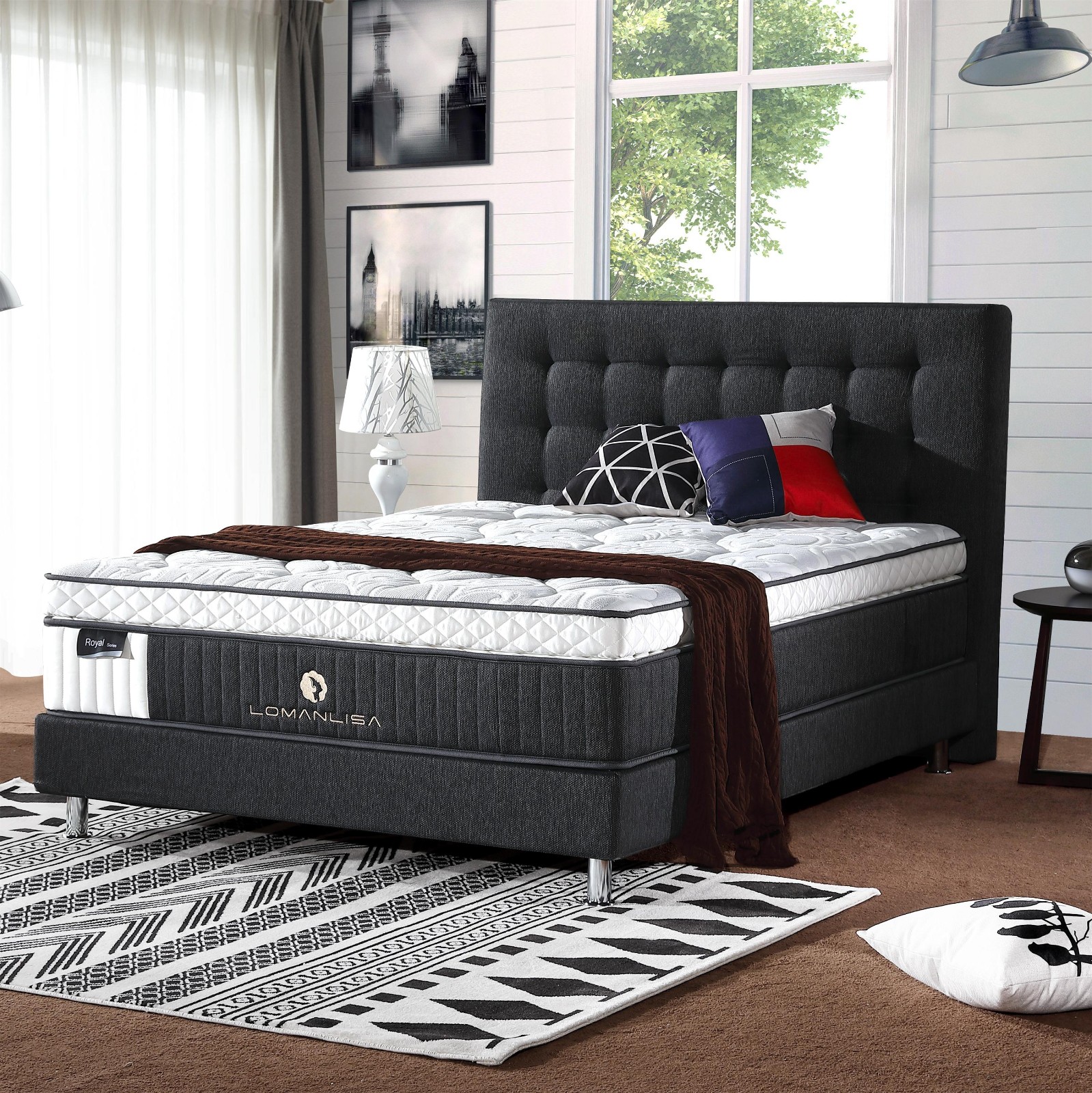 JLH memory innerspring full size mattress Comfortable Series for hotel-11