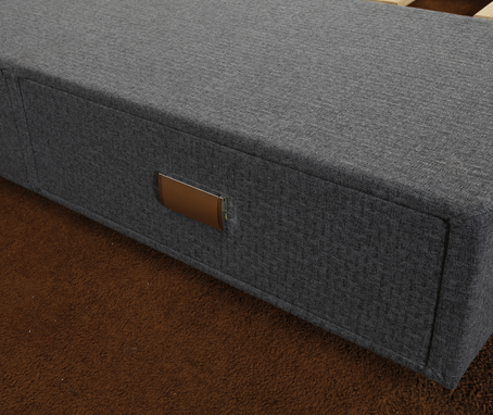 CJ-41 JLH Furniture Solid Wood Full Size Padded Bed Platform Storage Bed