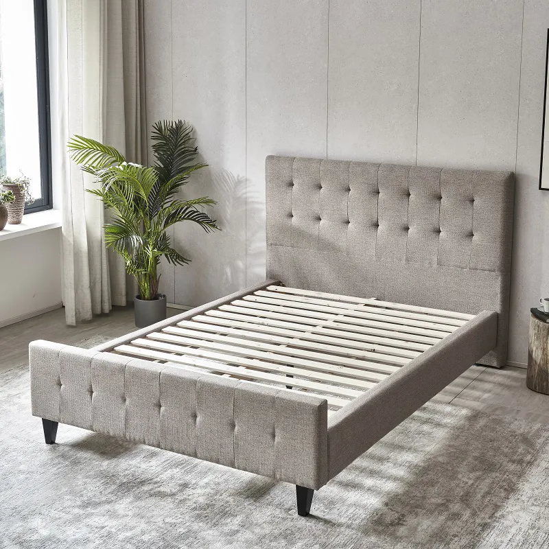 China upholstered queen bed Suppliers for home