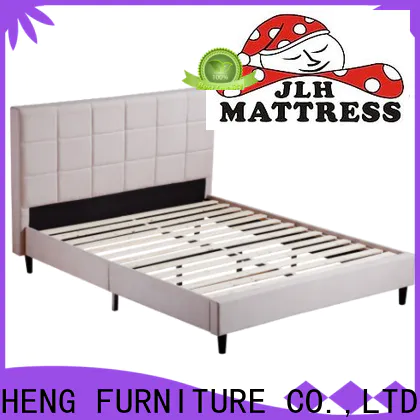 JLH Custom white padded bed frame Supply with softness