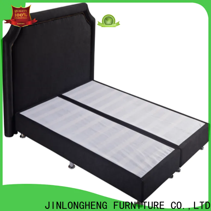 JLH black leather headboard for business with elasticity