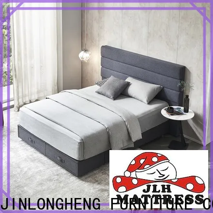 JLH Mattress Latest linen upholstered bed manufacturers for guesthouse