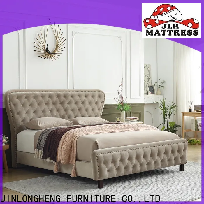 High-quality tall upholstered bed factory for home