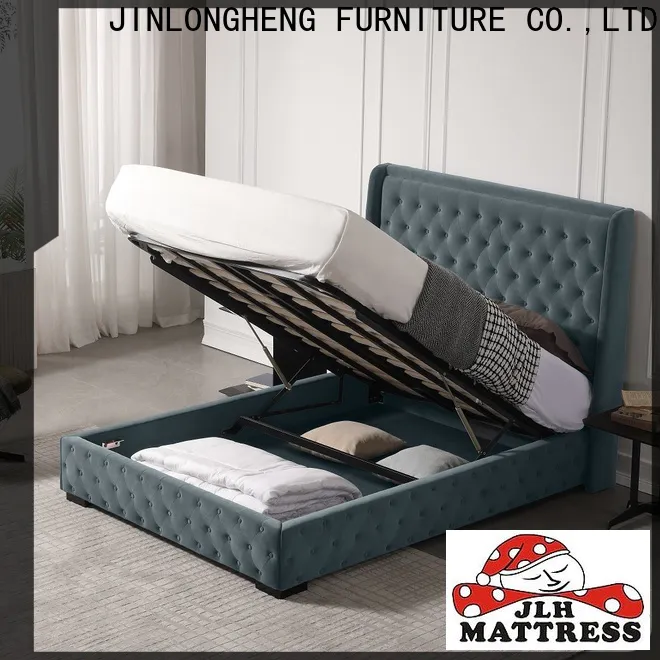 JLH Mattress Best wood upholstered bed manufacturers for bedroom