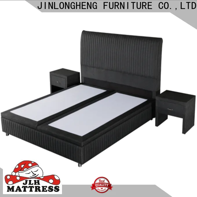 JLH Mattress Top white upholstered bed factory for tavern