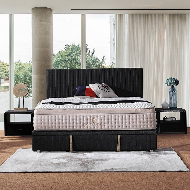 JLH 2018 Beautiful Design Hand Tufted Mattress Gel Memory Foam Double Layers Pocket Spring Mattress with High Quality Knitted Fabric Hand-tufted Mattress image1