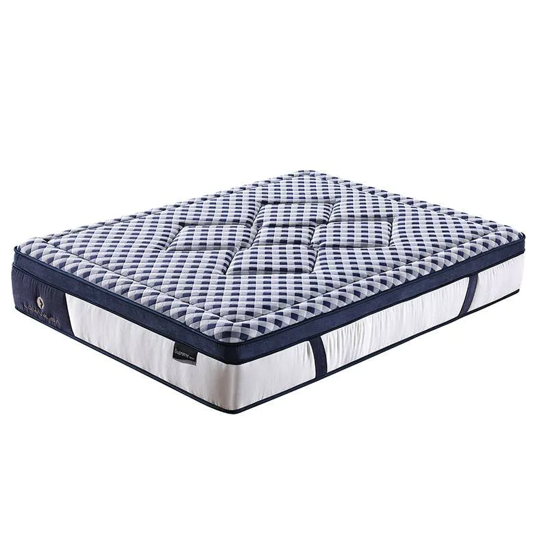 Literary Style Natural Latex 5 Zones Wave Pocket Spring Rolling Mattress