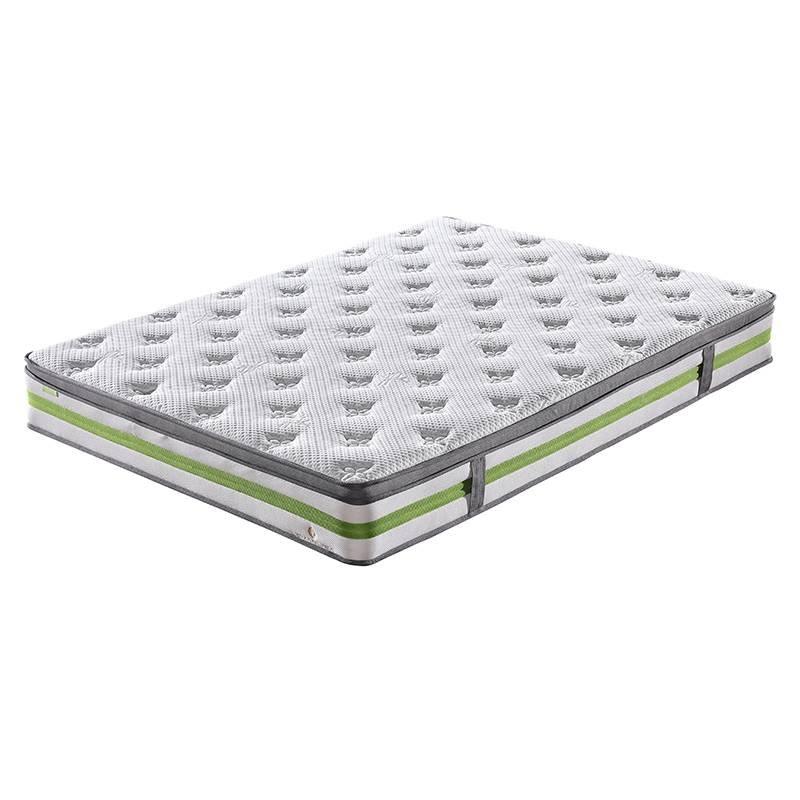 Euro Top Design Cooling Bamboo Fabric Anti-Mite Rolled Mattress With Convoluted Foam