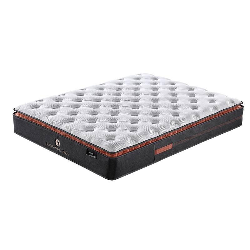 Luxury 5 Zoned Pocket Spring Memory Foam Roll Up Mattress With Pillow Top Design