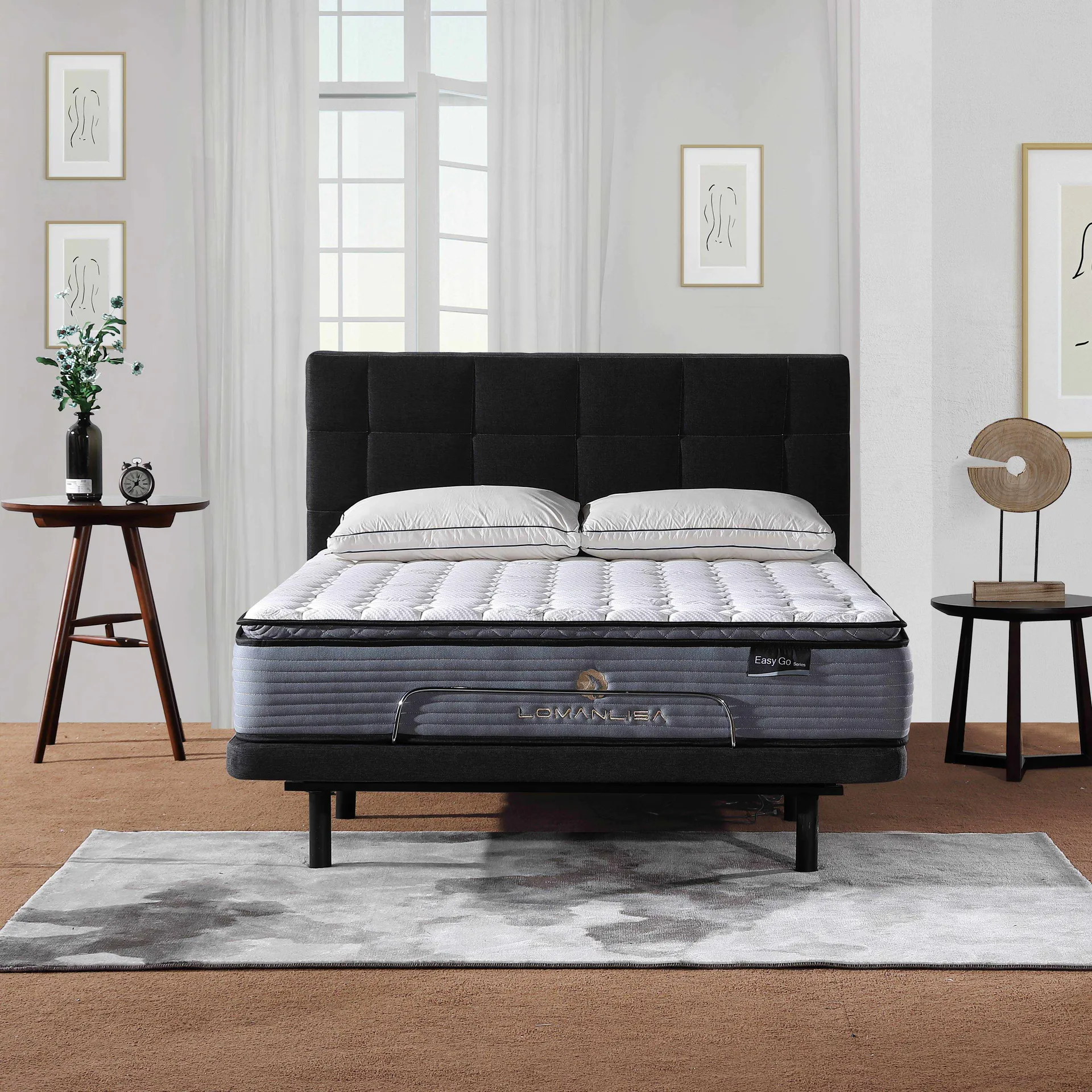 32PB-21 | Pillow Top Design Electric Adjustable Bed with Quiet and Stable Motor in King Queen Size