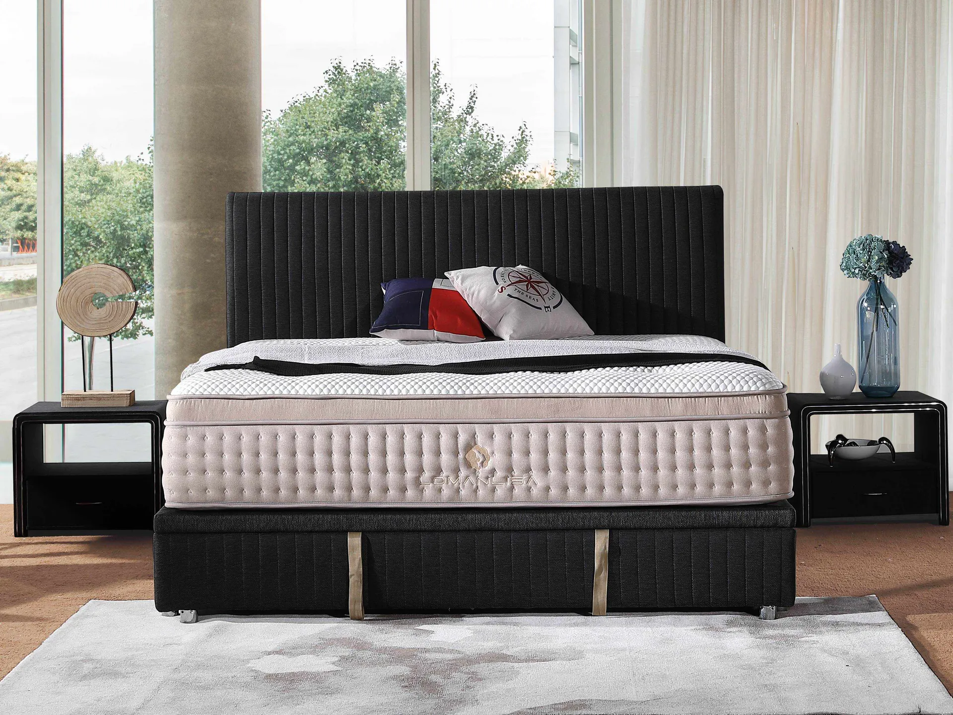 34PD-02 | 2018 Beautiful Design Hand Tufted Gel Memory Foam Double Layers Pocket Spring Mattress with High Quality Knitted Fabri